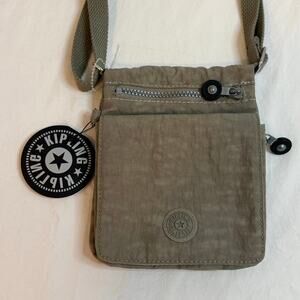 NWT KIPLING Crossbody El Dorado Bag Purse Adjustable Strap Khaki Hiking Outdoor